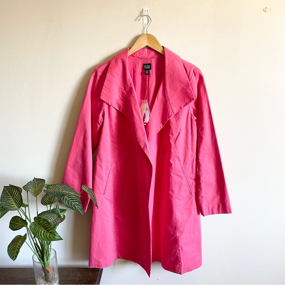 Eileen Fisher Jackets & Blazers - NEW Eileen Fisher Hot Pink Cotton Blend Weather Resistant Raincoat